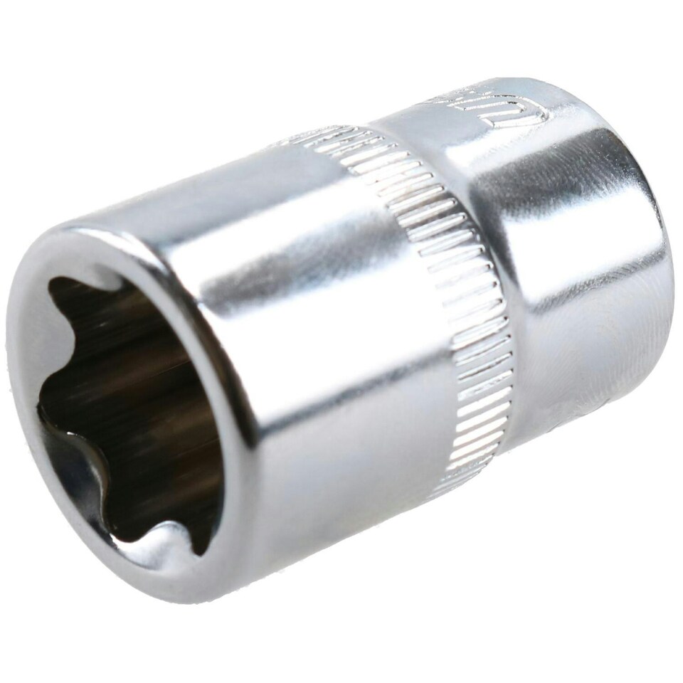 image 1 of E22 Female Torx Socket Star Bit 1/2" Drive Standard External Chrome Vanadium