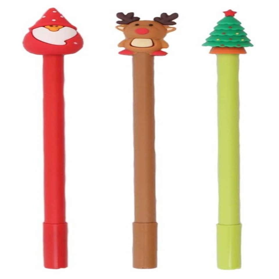 image 1 of Single Christmas Novelty Rubber Topper Pen