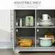 image 4 of HOMCOM Sideboard Buffet Cabinet with Storage Cabinets and Drawers, Grey Grey | Natural Wood
