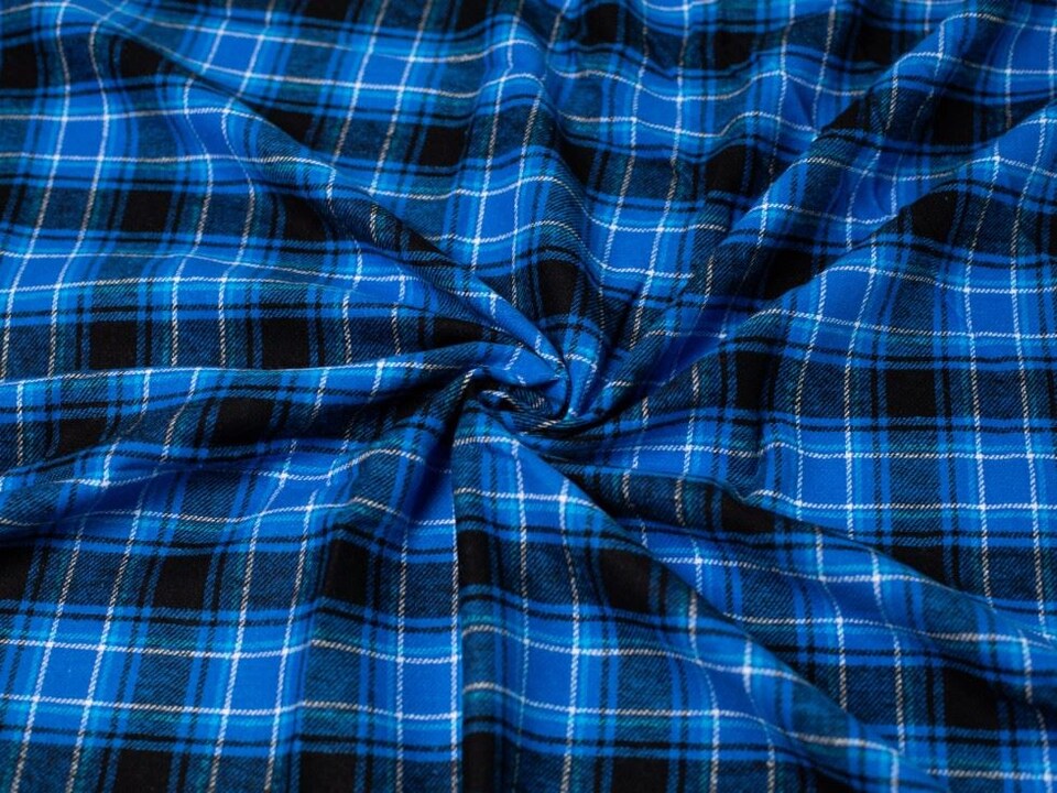 Minerva Core Range Blue Brushed Cotton Flannel Fabric for Dressmaking, 144cm / 56" Wide - per metre