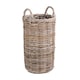 image 1 of Round Rattan Umbrella Basket | Grey | Grey | One Size