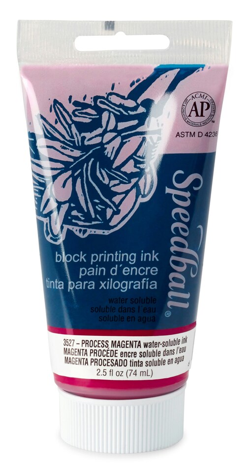 Speedball Water-Soluble Block Ink, Process Magenta, 2.5oz