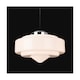 image 2 of Art Deco Pendant Light Chrome with Opal White Glass