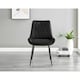 image 5 of Furniturebox Carson White Marble Effect Square Dining Table & 2 Black Pesaro Black Leg Chairs