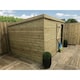 image 3 of 10 x 8 WINDOWLESS Garden Shed Pressure Treated T&G PENT Wooden Garden Shed + Single Door (10' x 8' / 10ft x 8ft) (10x8)
