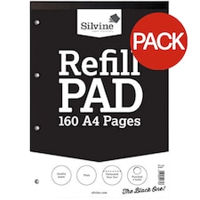 Silvine Plain A4 Refill Pad (Pack of 6) - White - One Size