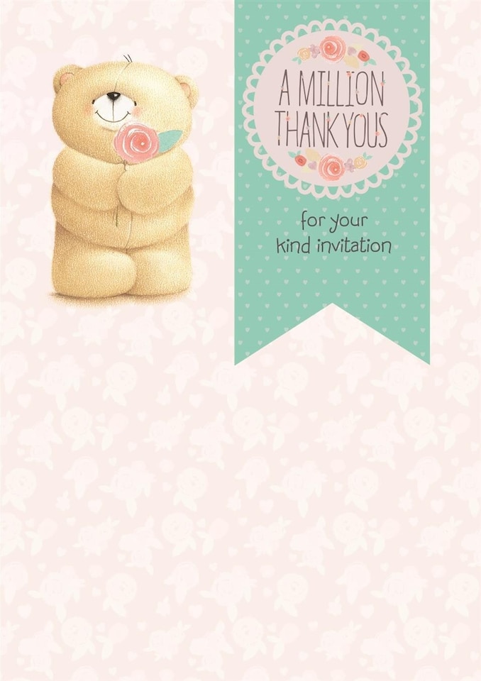 image 1 of Invitation Acceptance/Regret Forever Friends Card