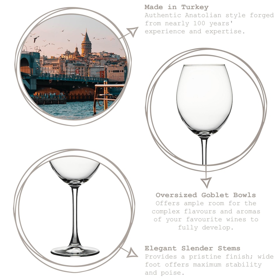 image 1 of Pasabache Enoteca Wine Glasses - 655ml - Pack of 4