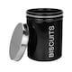 image 4 of Harbour Housewares Round Metal Kitchen Biscuit Tin - Black
