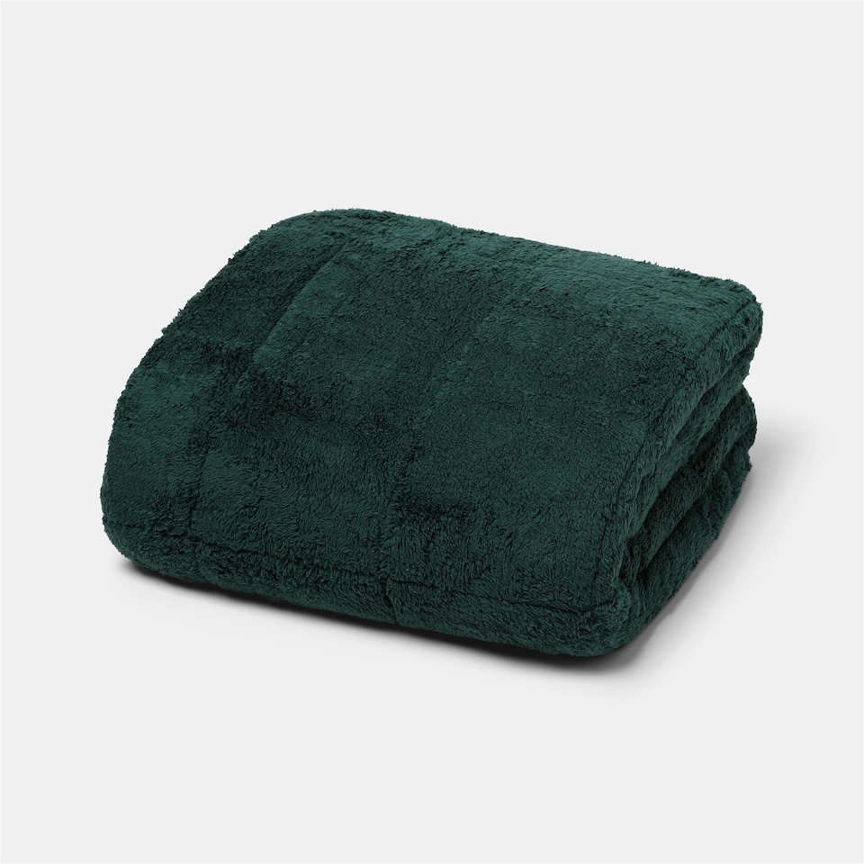 image 1 of OHS Teddy Fleece 6kg Weighted Blanket Sensory Sleep Therapy 125 x 180cm