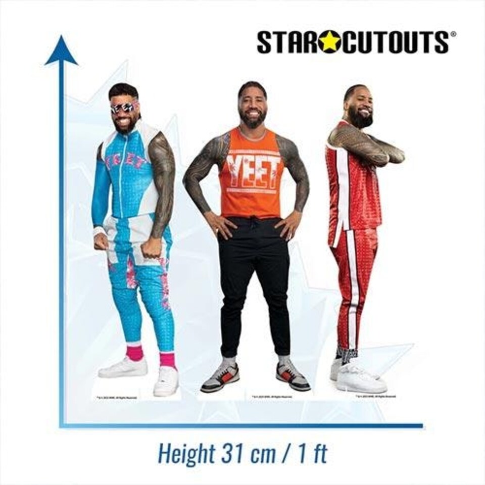 image 1 of Jey and Jimmy Uso WWE Shelf Table Top Cardboard Cutouts - Pack of 3