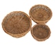 image 2 of Set of 3 Unpeeled Willow Round Tray | Brown | Brown | Set of 3