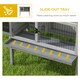 image 5 of PawHut Wooden Guinea Pig Hutch, Small Animal Cage w/ Tray & Roof, Grey