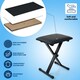 image 3 of PIANO STOOL KEYBOARD BENCH BLACK PADDED SEAT CUSHION CHAIR ADJUSTABLE HEIGHT