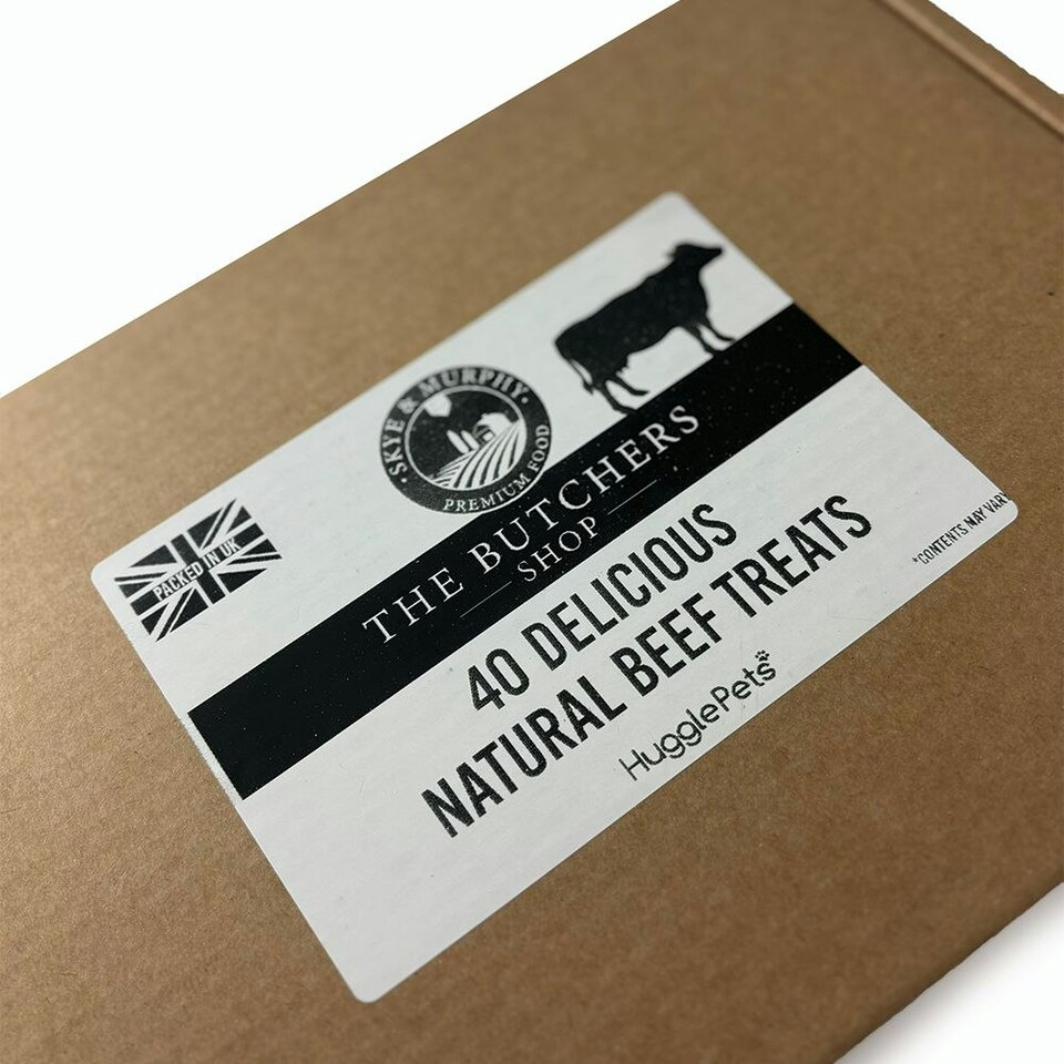 image 1 of HugglePets Assorted Natural Beef Dog Treat Box (40 pcs)