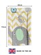image 3 of Babybase Padded Changing Mat 74 x 46cm Elephant Chevron