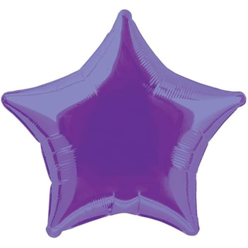 Purple Star Foil Helium Balloon 51cm / 20 in