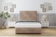 image 2 of Sloomy Monaco Mink Naples Divan Bed Base 2 Drawers Right Side With 26 Inch Strutted Headboard & 12 Inch Matching Footboard | Brown | Mink | Small Single | 1