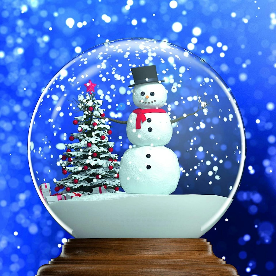 image 1 of Snowman in Snowglobe 3D Christmas Card