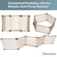 image 4 of Bettacare Wooden Multi Panel Flexible Pet Barrier, Natural Wood, up to 256cm Wide, Dog Barrier for Pets Dogs and Puppy Cream | Natural