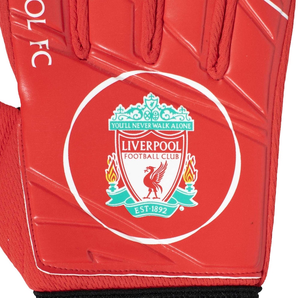 image 1 of Liverpool FC Boys Goalkeeper Gloves | Red | Red/White | 1