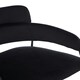 image 4 of Interiors By Premier Black Velvet Dining Chair,Compact Lounge Chair, Velvet Upholstered Kitchen Chair,Bedroom Decorative Chair Black