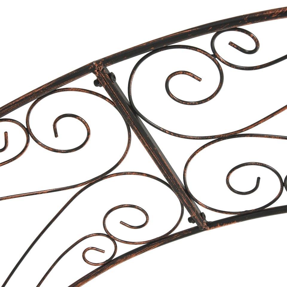 image 1 of Outsunny Metal Garden Arch Trellis, Decorative Arbour Archway for Walkway Path Ceremony Wedding Party, 120 x 30 x 226cm
