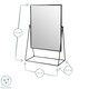 image 3 of Harbour Housewares 32 x 50cm Rectangle Makeup Mirrors - Black - Pack of 2 - Dressing Table Mirror Bathroom Mirror Vanity Mirror Tabletop Mirror | Black | Black | 50 x 32 x 16.5 CM | 2