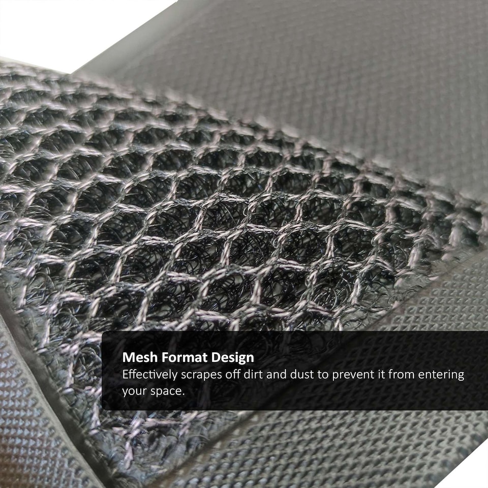 image 1 of Nicoman Dark Grey Meshmat Entrance Doormat 90cm x 60cm | Grey | Dark Grey