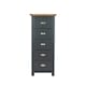 image 3 of Core Products Dunkeld 5 Drawer Midnight Blue Narrow Chest, H114.5cm x W45.0cm x D40.0cm Blue
