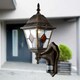 image 4 of Morecambe - Black with Brushed Gold Motion Sensor Outdoor Wall Light Black | Clear