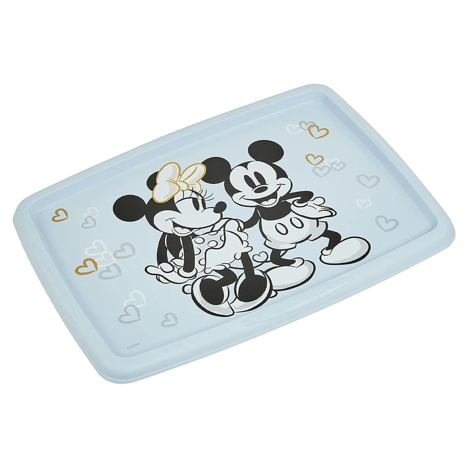 image 1 of Keeeper Mickey Mouse Turn Around Stackable Box with Lid 45 Litre Cloudy Blue