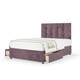 image 1 of Ortho Classic Orthopaedic Mauve Naples Velvet 2 Drawer Divan Set And Pearl Headboard Small Single