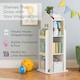 image 7 of Neo House Shaped 360° Rotating Kid's Children's Freestanding Bookshelf | White | White