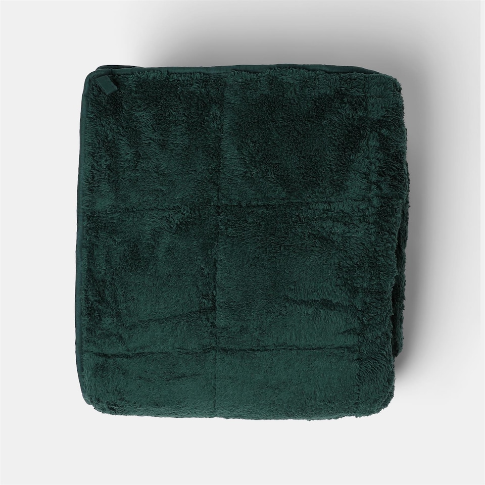 image 1 of OHS Teddy Fleece 6kg Weighted Blanket Sensory Sleep Therapy 125 x 180cm
