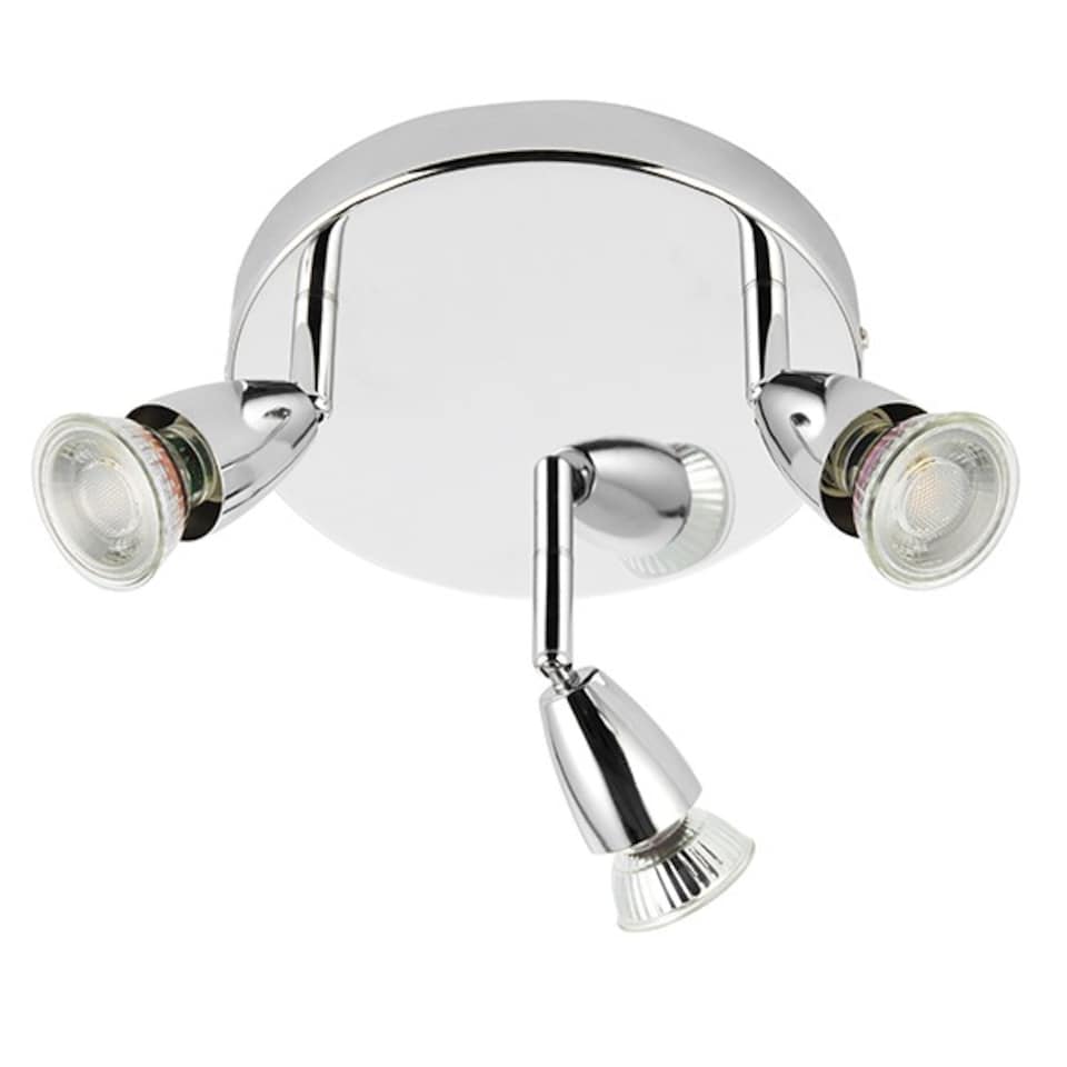image 1 of Amalfi 3 Light Adjustable Spotlight Chrome, GU10
