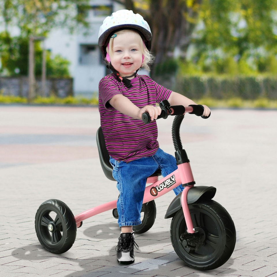 image 1 of HOMCOM Baby Kids Children Toddler Tricycle Ride on Trike W/ 3 Wheels Pink