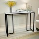 image 1 of Faux Marble Console Table Grey