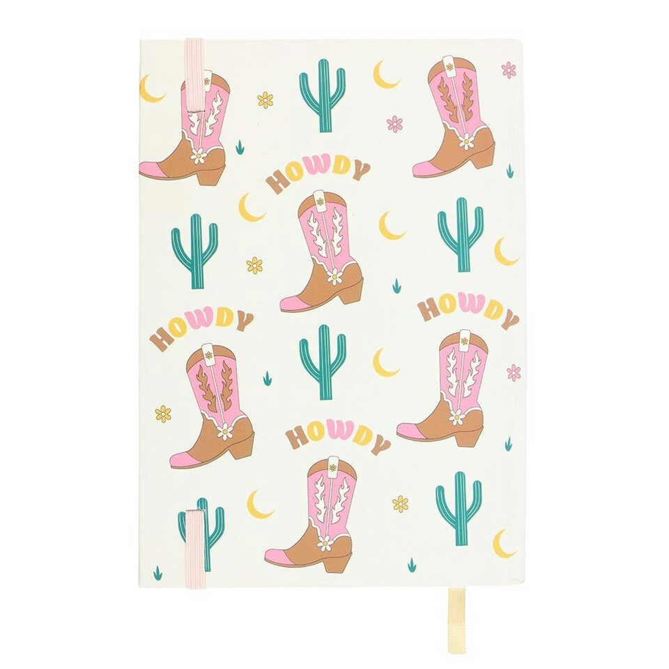 image 1 of Cowboy Boot A5 Notebook Journal with Sticker Sheet