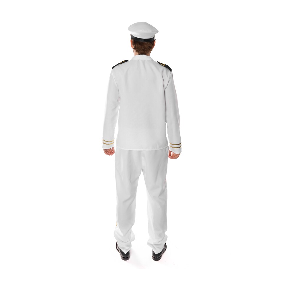 image 1 of Sailor Captain Costume - 2 Pcs - Jacket & Trousers | White | M