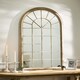 image 2 of Tall Round Arch Window Mirror Brown