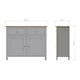 image 2 of Taberno Oak 2 Door 2 Drawer Sideboard Dove Grey Grey