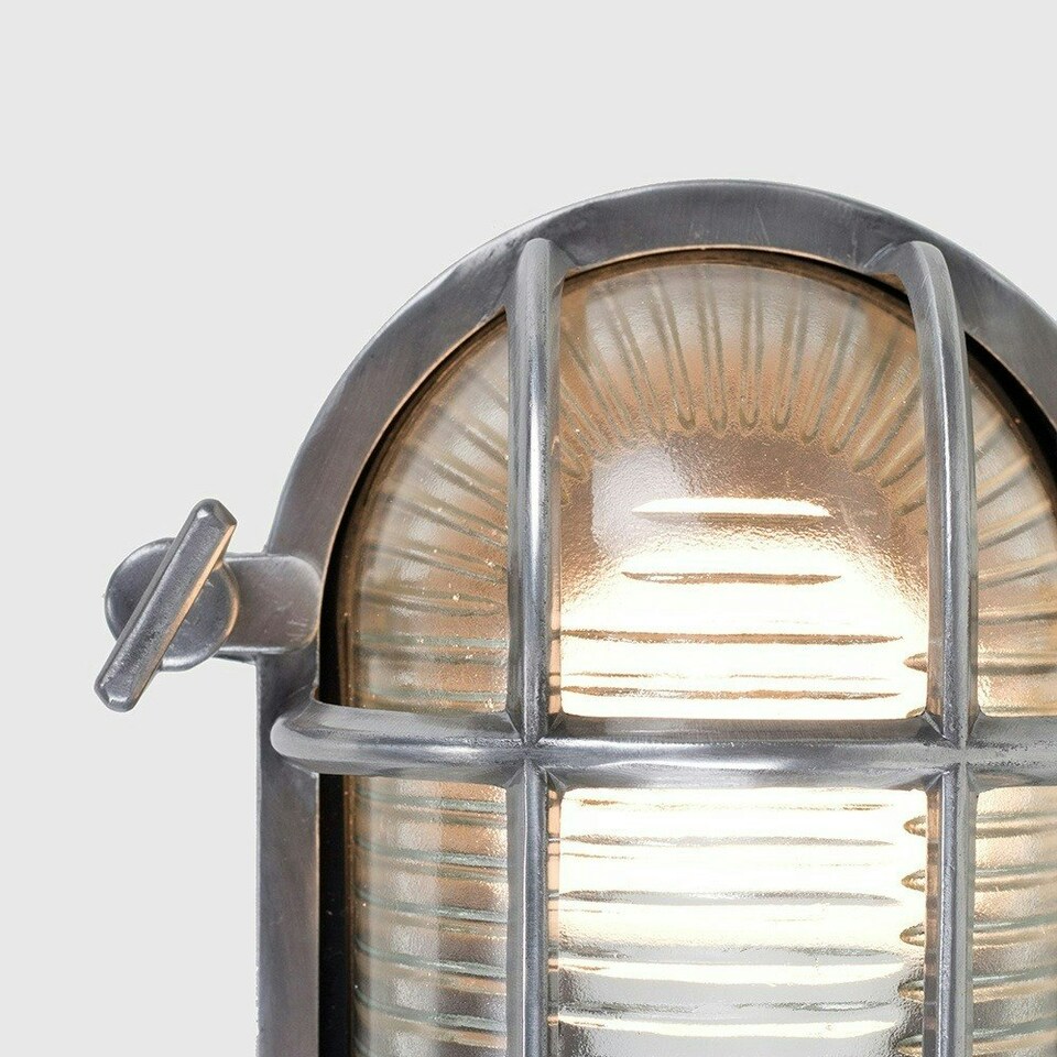 image 1 of ValueLights Bow Nautical Brushed Chrome Bulkhead Light & Bulb Chrome