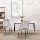 image 2 of HOMCOM High Back Dining Chairs Velvet-Touch Accent Chairs with Metal Legs