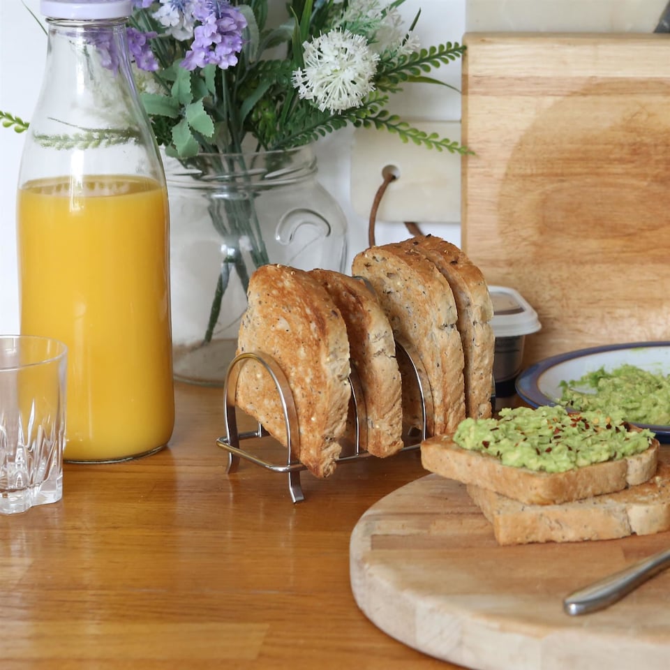 image 1 of Argon Tableware Stainless Steel Toast Rack - 4 Slices