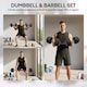 image 3 of HOMCOM 25kg Adjustable 2 IN 1 Barbell Dumbbells Weight Set for Body Fitness