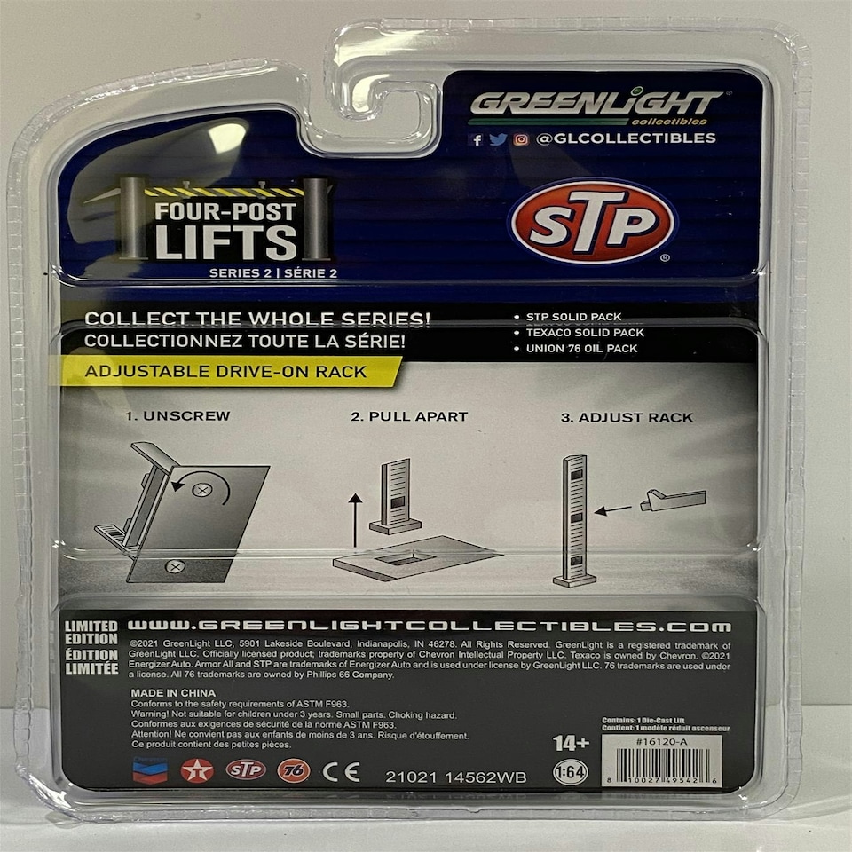 image 1 of STP Four Post Lift Series 2 1:64 Scale Greenlight 16120A