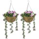 image 6 of HOMCOM Set of 2 Artificial Plants, Azalea Flowers in Basket