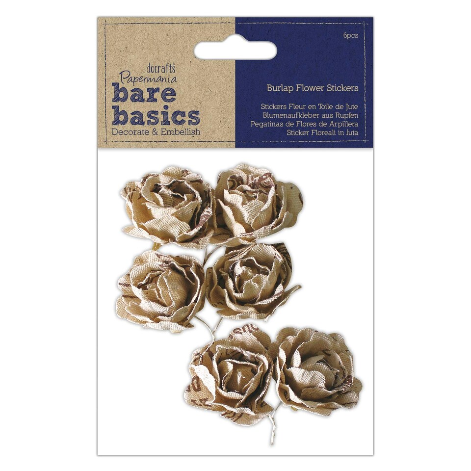 Burlap Flowers (6pcs) - Bare Basics - Blousey