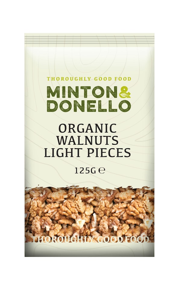 image 1 of Minton & Donello Organic Light Walnut Halves 6 x 125g